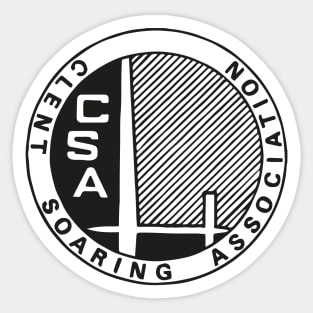 CSA Large/Centred Black Logo Sticker